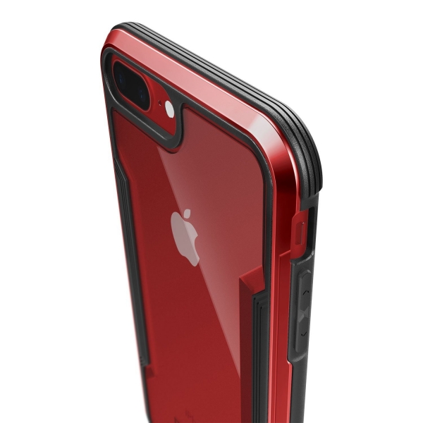 X-Doria Apple iPhone 8 Plus Defense Shield Seri Klf (MIL-STD-810G)-Red