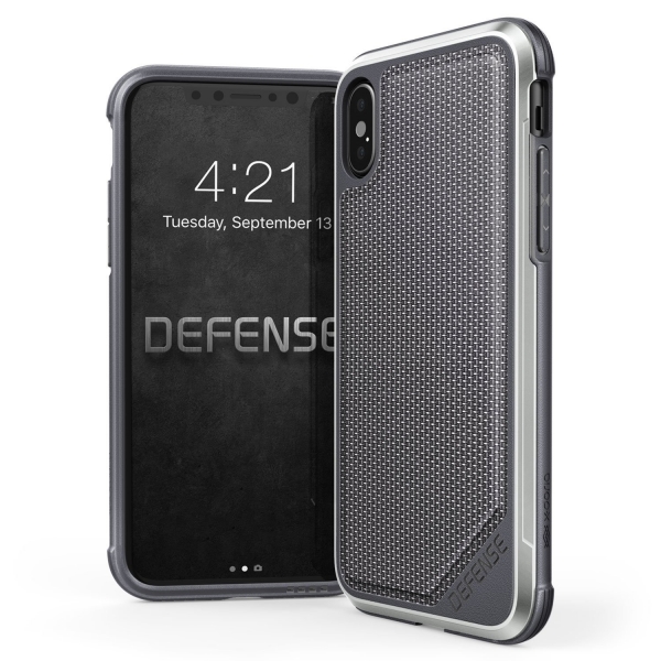 X-Doria Apple iPhone XS / X Defense Lux Serisi K�l�f (MIL-STD-810G)- Gray