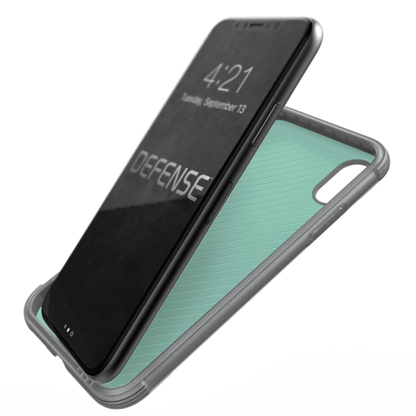 X-Doria Apple iPhone XS / X Defense Lux Serisi K�l�f (MIL-STD-810G)- Gray