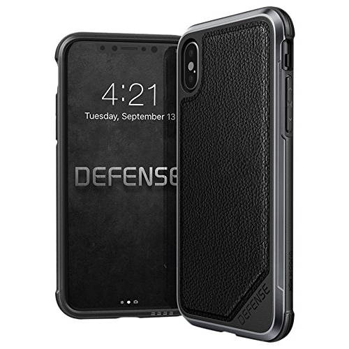 X-Doria Apple iPhone XS / X Defense Lux Serisi K�l�f (MIL-STD-810G)-Black Leather