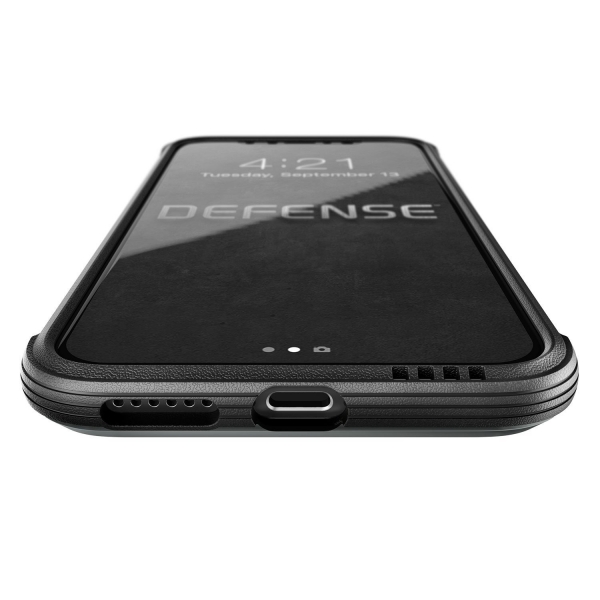X-Doria Apple iPhone X Defense Lux Serisi Klf (MIL-STD-810G)-Black Carbon Fiber