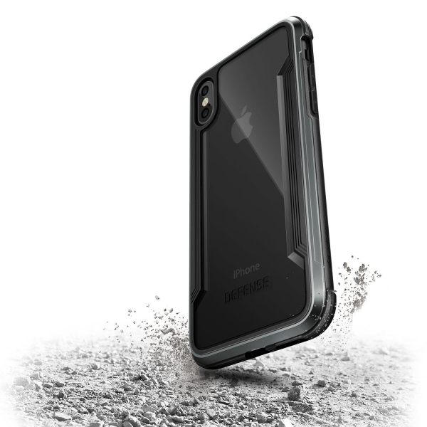 X-Doria Apple iPhone XS / X Defense Shield Serisi Klf (MIL-STD-810G)-Black