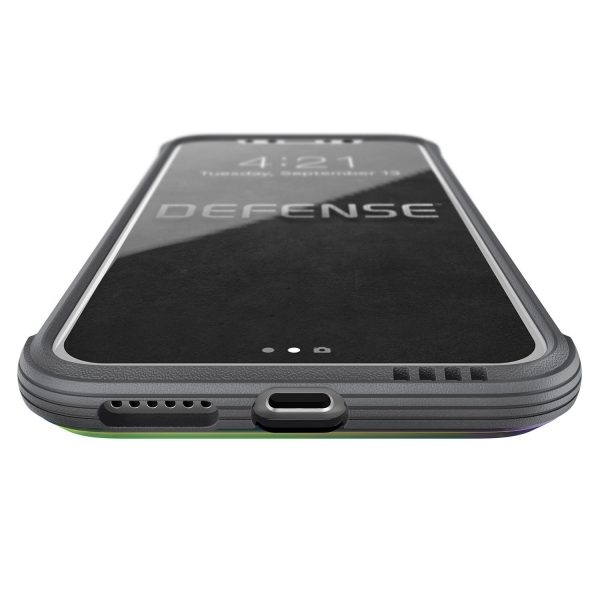X-Doria Apple iPhone XS / X Defense Shield Serisi Klf (MIL-STD-810G)-Iridescent
