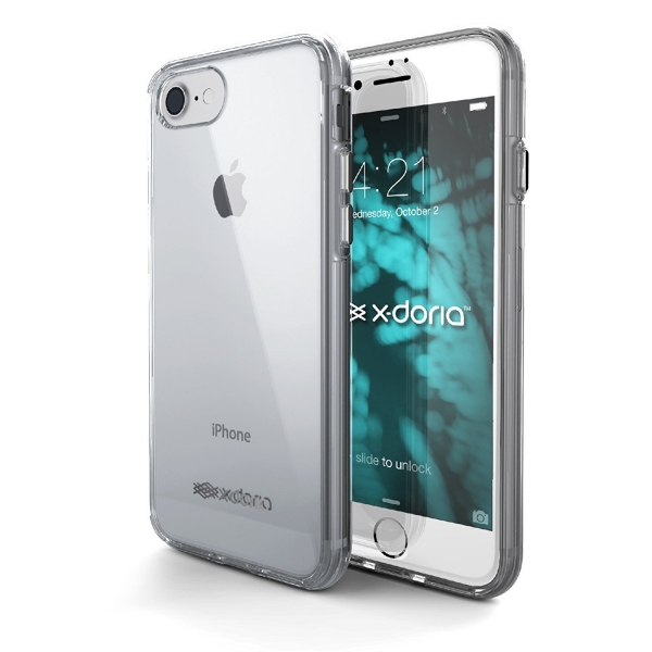 X-Doria iPhone 7 ClearVue Serisi Protective Shell Klf-Smoke