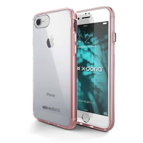X-Doria iPhone 7 ClearVue Serisi Protective Shell Klf-Rose