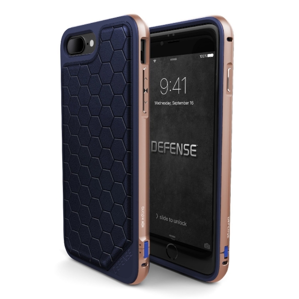 X-Doria iPhone 7 Plus Defense Lux Klf (MIL-STD-810G)-Blue Gold  