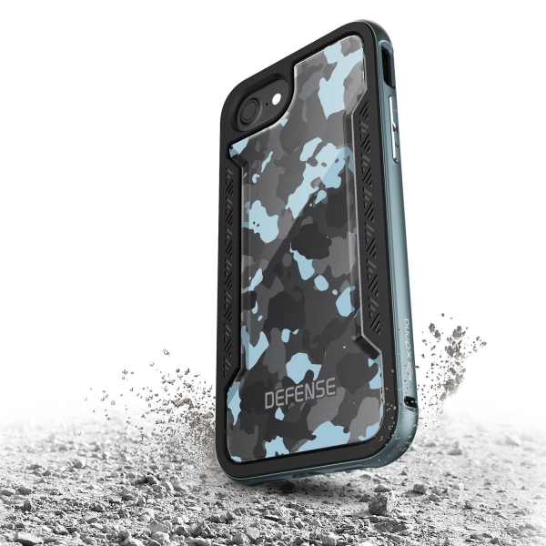 X-Doria iPhone 7 Defense Shield Series Camo Klf (MIL-STD-810G)-Blue Camo