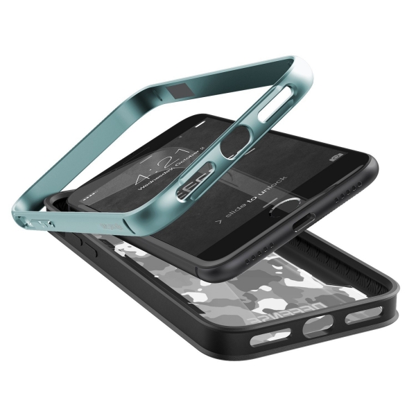 X-Doria iPhone 7 Plus Defense Shield Serisi Camo Klf (MIL-STD-810G)-Blue Camo