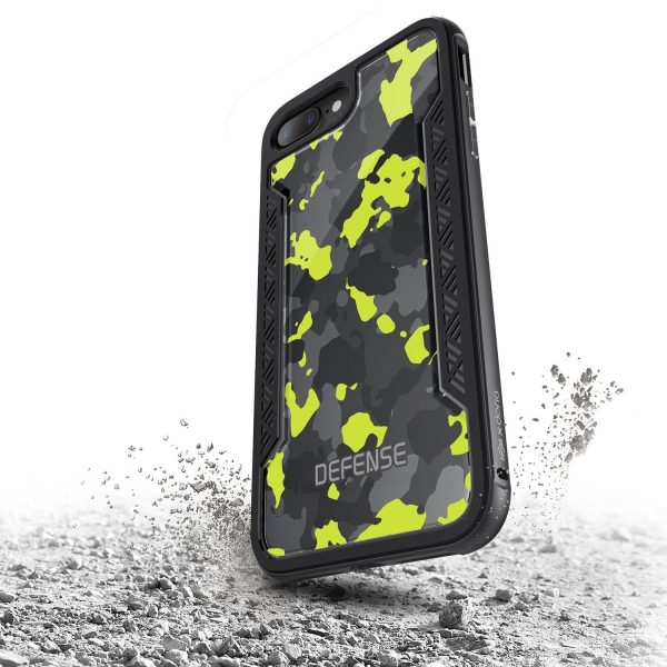 X-Doria iPhone 7 Plus Defense Shield Serisi Camo Klf (MIL-STD-810G)-Yellow Camo
