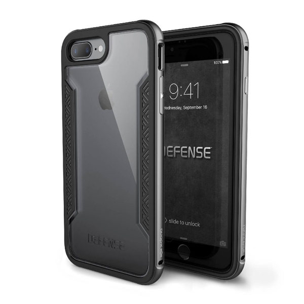 X-Doria iPhone 7 Plus Defense Shield Serisi Klf (MIL-STD-810G)-Space Grey