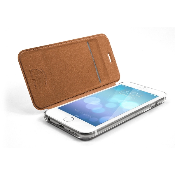 X-Doria iPhone 6 / 6S Engage Folio Lux Deri Czdan Klf-Brown Leather