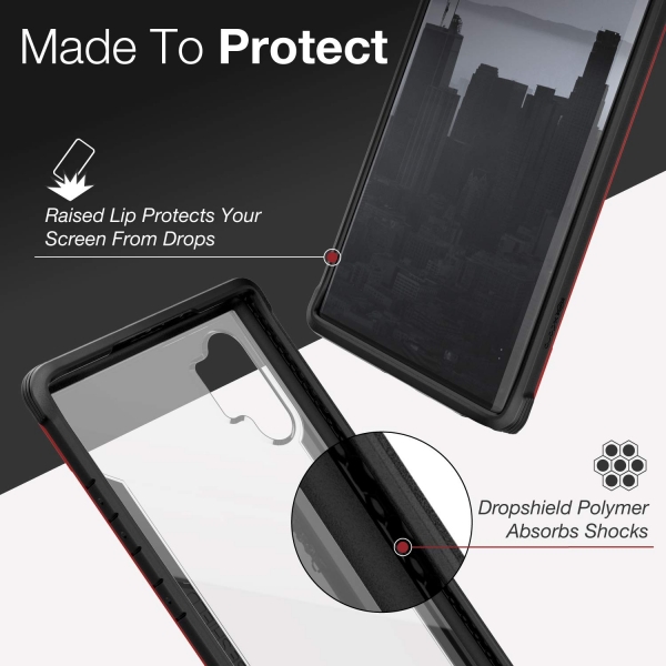 X-Doria Galaxy Note 10 Plus Defense Shield Serisi Klf (MIL-STD-810G)-Red