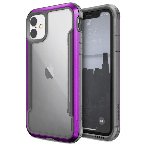 X-Doria iPhone 11 Defense Shield Serisi Klf (MIL-STD-810G)-Purple