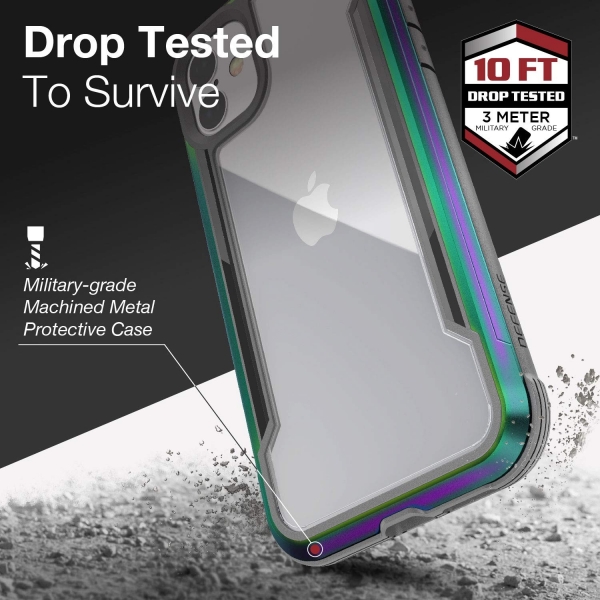 X-Doria iPhone 11 Defense Shield Serisi Klf (MIL-STD-810G)-Iridescent