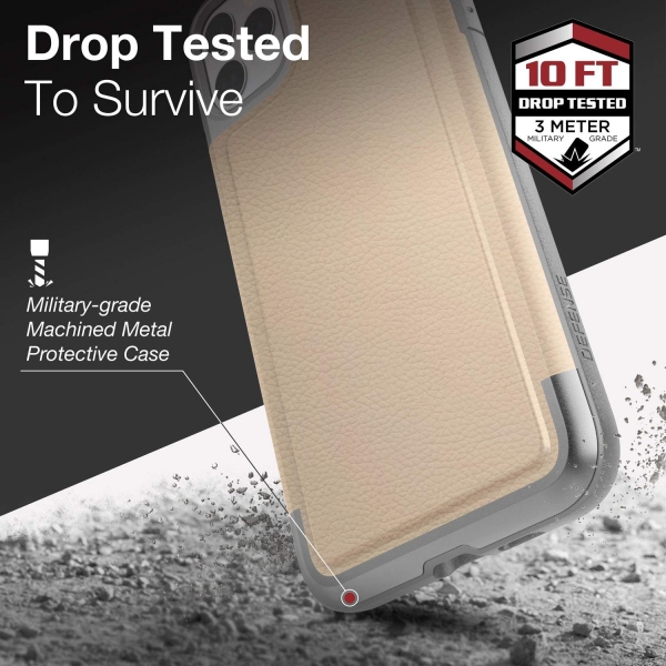 X-Doria iPhone 11 Pro Defense Prime Serisi Klf (MIL-STD-810G)-Tan