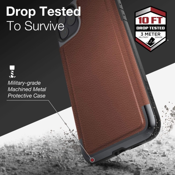 X-Doria iPhone 11 Pro Defense Prime Serisi Klf (MIL-STD-810G)-Brown