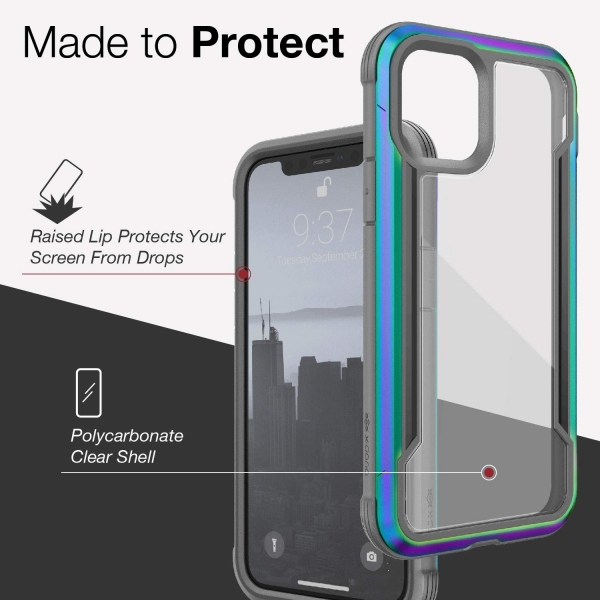 X-Doria iPhone 11 Pro Defense Shield Serisi Klf (MIL-STD-810G)-Iridescent