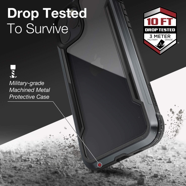 X-Doria iPhone 11 Pro Defense Shield Serisi Klf (MIL-STD-810G)-Black