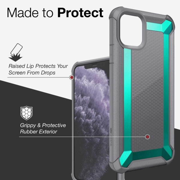 X-Doria iPhone 11 Pro Defense Tactical Serisi Klf (MIL-STD-810G)-Teal