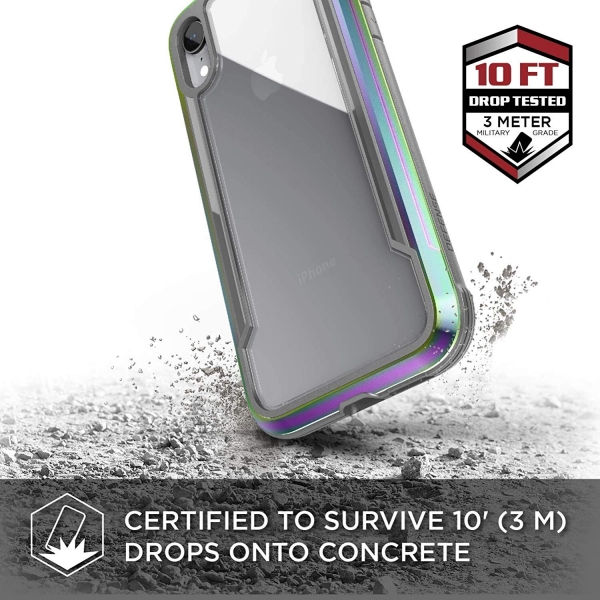 X-Doria iPhone XR Defense Shield Serisi Klf (MIL-STD-810G)-Iridescent