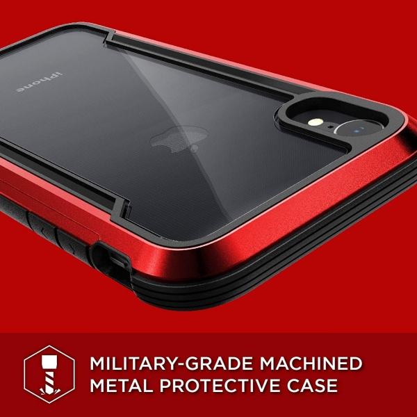 X-Doria iPhone XR Defense Shield Serisi Klf (MIL-STD-810G)-Red