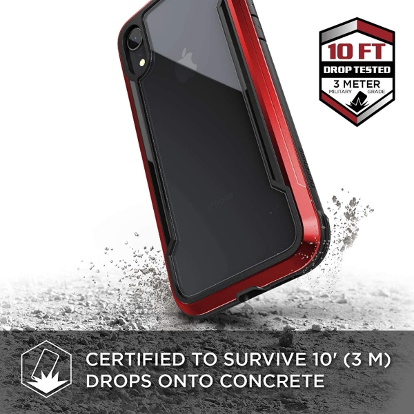 X-Doria iPhone XR Defense Shield Serisi Klf (MIL-STD-810G)-Red