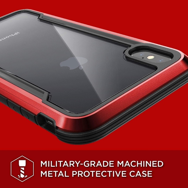 X-Doria iPhone XS Max Defense Shield Serisi Klf (MIL-STD-810G)-Red