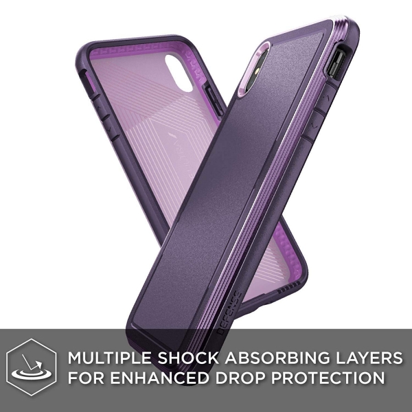 X-Doria iPhone XS Max Defense Ultra Serisi Klf (MIL-STD-810G)-Purple