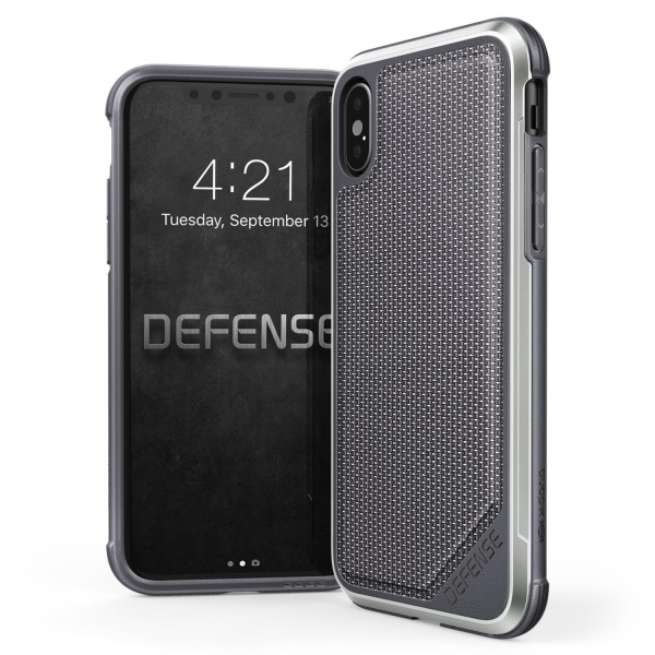 X-Doria iPhone X Defense Lux Seri Klf (MIL-STD-810G)-Gray