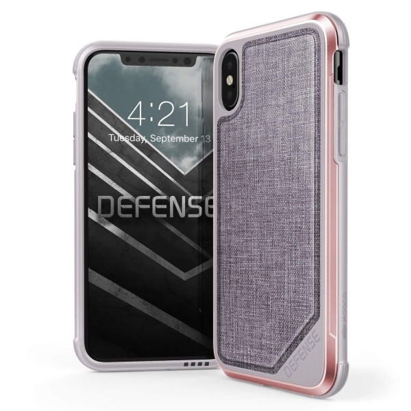 X-Doria iPhone XS / X Defense Lux Seri Klf (MIL-STD-810G)-Rose Gold  
