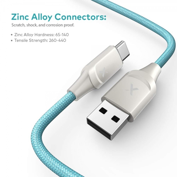Xcentz USB C Kablo (2M)-Blue