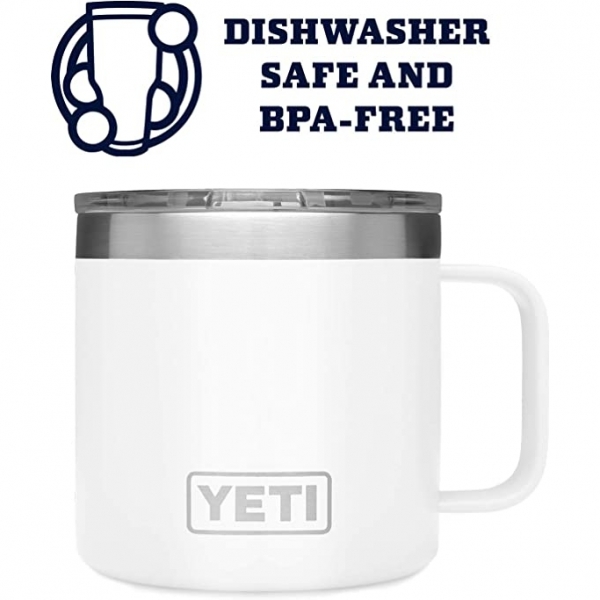 YETI Rambler Paslanmaz elik Termos Kupa (Beyaz)(415ml)