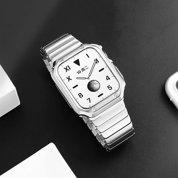 YINGHU Apple Watch Paslanmaz elik Kay ve Bumper (40mm)-Silver