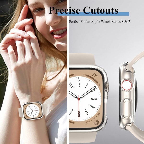 YMHML Apple Watch 9/8/7 45mm Bumper Klf -Clear