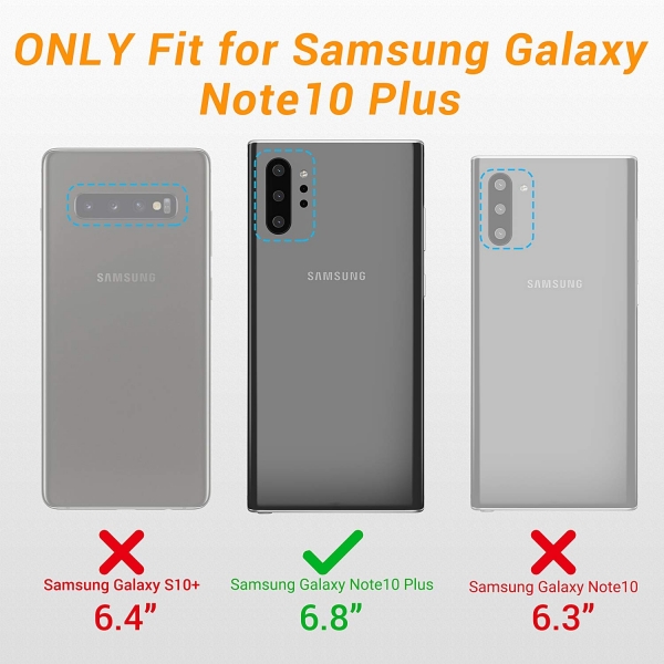 YOUMAKER Galaxy Note 10 Plus Kickstand Klf (MIL-STD-810G)-Blue