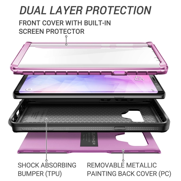 YOUMAKER Galaxy Note 9 Slim Fit Klf (MIL-STD-810G)-Purple