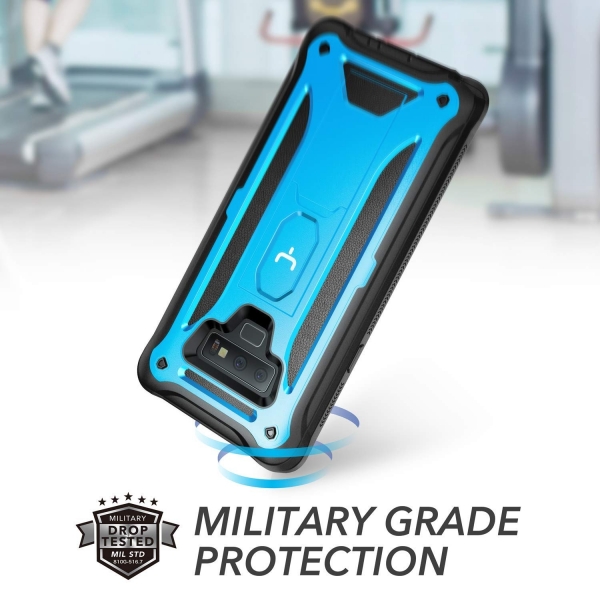 YOUMAKER Galaxy Note 9 Kickstand Klf (MIL-STD-810G)-Blue