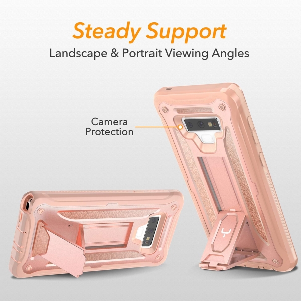 YOUMAKER Galaxy Note 9 Kickstand Klf (MIL-STD-810G)-Rose Gold