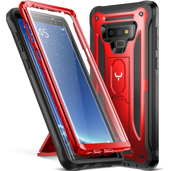 YOUMAKER Galaxy Note 9 Kickstand Klf (MIL-STD-810G)- Red