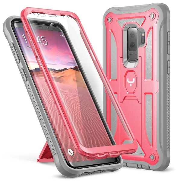 YOUMAKER Galaxy S9 Plus Kickstand Klf (MIL-STD-810G)-Pink