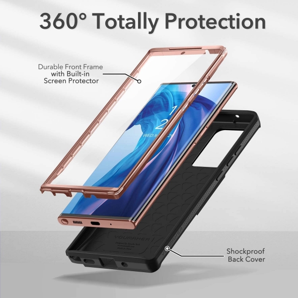 YOUMAKER Samsung Galaxy Note 20 Slim Fit Klf (MIL-STD-810G)-Bronz