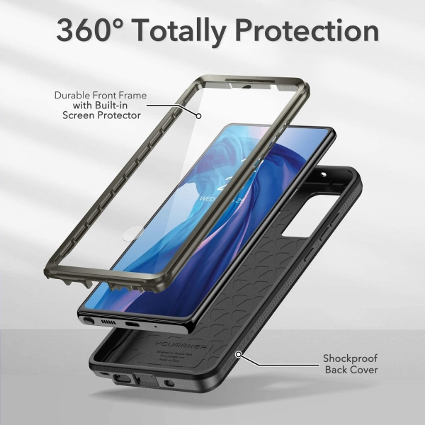 YOUMAKER Samsung Galaxy Note 20 Slim Fit Klf (MIL-STD-810G)-Gun