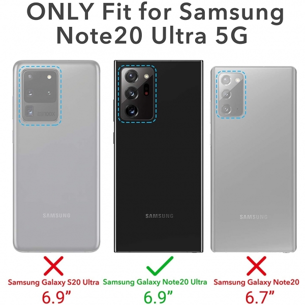YOUMAKER Samsung Galaxy Note 20 Slim Fit Klf (MIL-STD-810G)-Gun