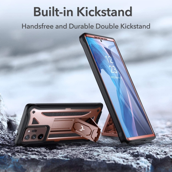 Youmaker Samsung Galaxy Note 20 Ultra Kickstand Klf (MIL-STD-810G)-Bronz