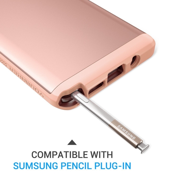 YOUMAKER Samsung Galaxy Note 8 Slim Fit Klf (MIL-STD-810G)-Rose Gold