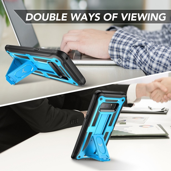 YOUMAKER Samsung Galaxy Note 8 Kemer Klipsli K�l�f (MIL-STD-810G)-Blue