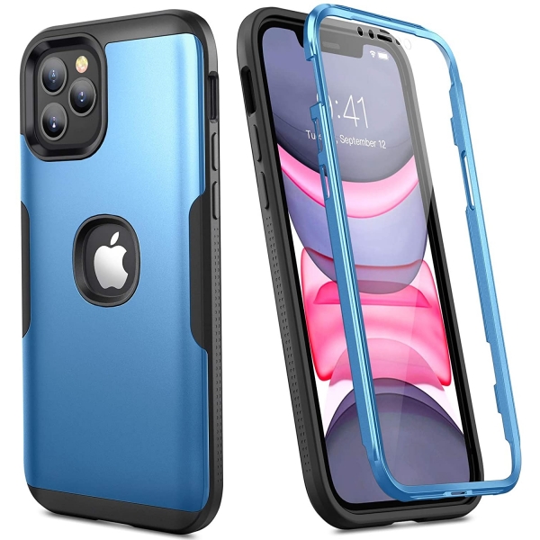 YOUMAKER iPhone 12 Slim Fit Klf (MIL-STD-810G)-Blue
