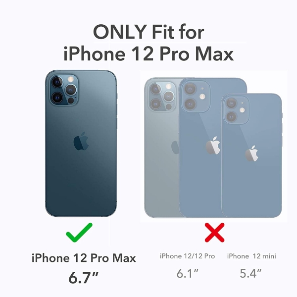 YOUMAKER iPhone 12 Pro Max Slim Fit Klf (MIL-STD-810G)-Black