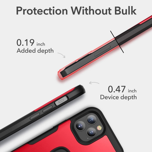 YOUMAKER iPhone 12 Pro Max Slim Fit Klf (MIL-STD-810G)-Red
