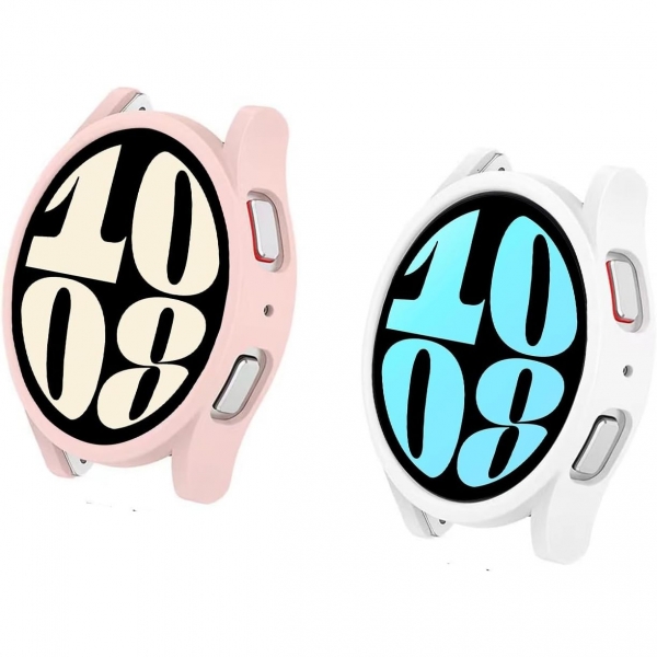 Yitkor Samsung Galaxy Watch 6 40mm Bumper Klf-Pink/White